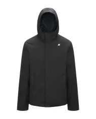 K-WAY Giubbino Uomo K8133DW JACKO AI 25/26 regular basic waterproof in tinta unita AL8 Black P-Blue A