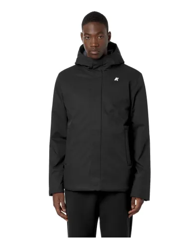 K-WAY Giubbino Uomo K8133DW JACKO AI 25/26 regular basic waterproof in tinta unita AL8 Black P-Blue A