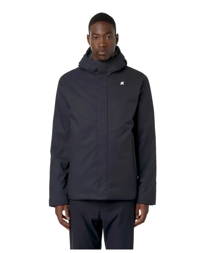 K-WAY Giubbino Uomo K8133DW JACKO AI 25/26 regular basic waterproof in tinta unita AL9 Blue D-Blue A