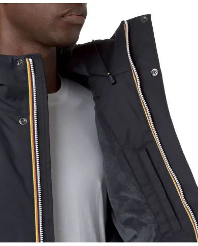 K-WAY Giubbino Uomo K8133DW JACKO AI 25/26 regular basic waterproof in tinta unita AL9 Blue D-Blue A