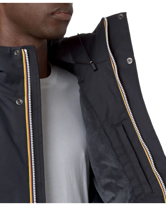 K-WAY Giubbino Uomo K8133DW JACKO AI 25/26 regular basic waterproof in tinta unita AL9 Blue D-Blue A