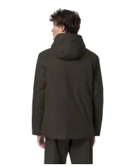 K-WAY Giubbino Uomo K8133DW JACKO AI 25/26 regular basic waterproof in tinta unita B2V Black Olive-Blue A