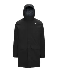 K-WAY Giaccone Uomo K8133FW JARNO AI 25/26 regular lungo waterproof AL8 Black P-Blue A