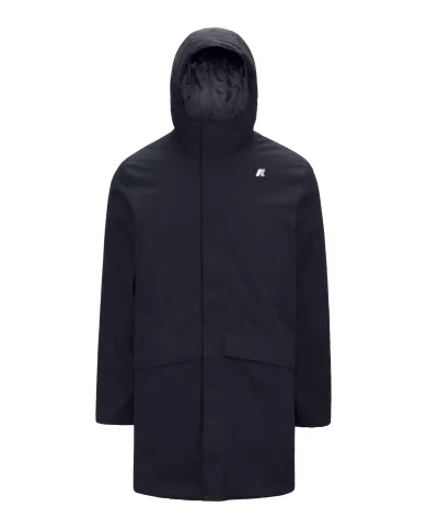 K-WAY Giaccone Uomo K8133FW JARNO AI 25/26 regular lungo waterproof AL9 Blue D-Blue A