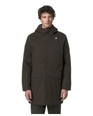 K-WAY Giaccone Uomo K8133FW JARNO AI 25/26 regular lungo waterproof B2V Black Olive-Blue A