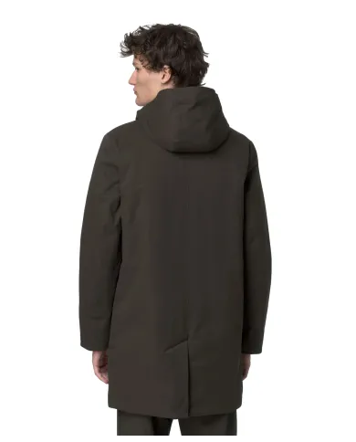 K-WAY Giaccone Uomo K8133FW JARNO AI 25/26 regular lungo waterproof B2V Black Olive-Blue A