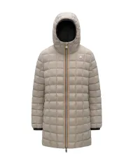 K-WAY Piumino Donna K8134DW SOPHIE AI 25/26 tecnico con motivo trapuntato reversibile BC9 Black-Beige