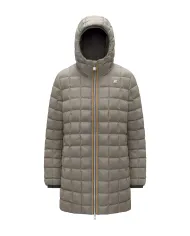 K-WAY Piumino Donna K8134DW SOPHIE AI 25/26 tecnico con motivo trapuntato reversibile B42 BlacK Olive-Green Oak