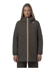 K-WAY Piumino Donna K8134DW SOPHIE AI 25/26 tecnico con motivo trapuntato reversibile B42 BlacK Olive-Green Oak