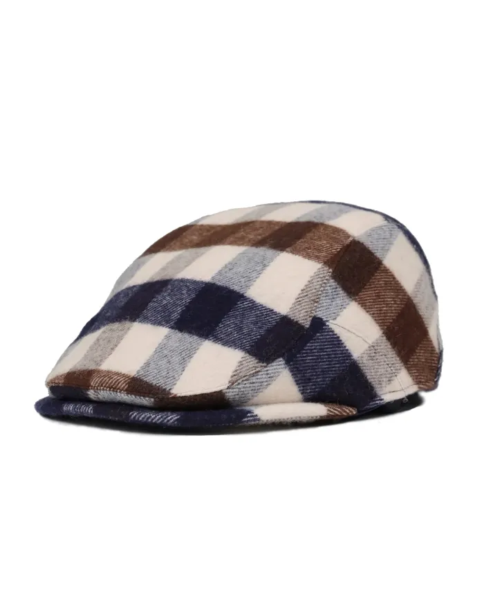 AQUASCUTUM Coppola Uomo AA_A004_CP001 AI 25/26 lana classico con motico check 30 macro check
