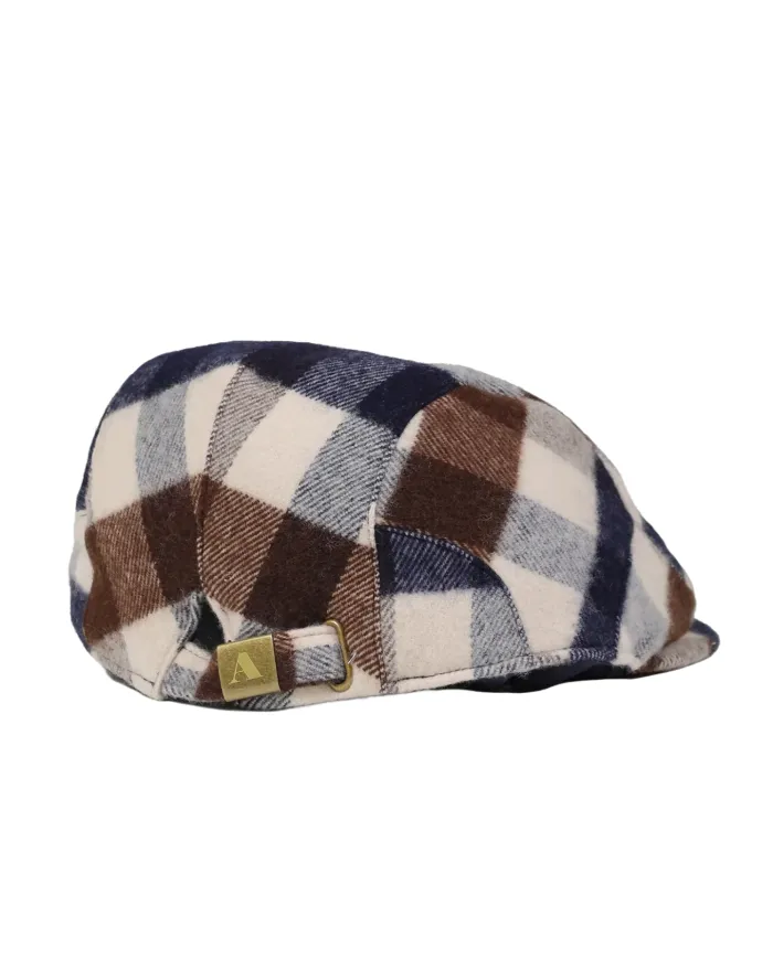 AQUASCUTUM Coppola Uomo AA_A004_CP001 AI 25/26 lana classico con motico check 30 macro check