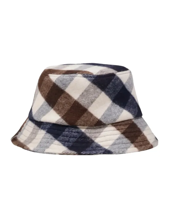 AQUASCUTUM Cappello Uomo AA_A004_CP002 AI 25/26 lana con motivo check 30 macro check