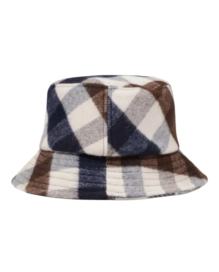 AQUASCUTUM Cappello Uomo AA_A004_CP002 AI 25/26 lana con motivo check 30 macro check