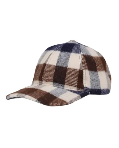 AQUASCUTUM Cappello Uomo AA_A004_CP003 AI 25/26 lana stile baseball con motivo check 30 macro check