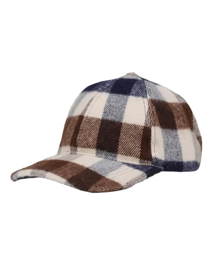 AQUASCUTUM Cappello Uomo AA_A004_CP003 AI 25/26 lana stile baseball con motivo check 30 macro check