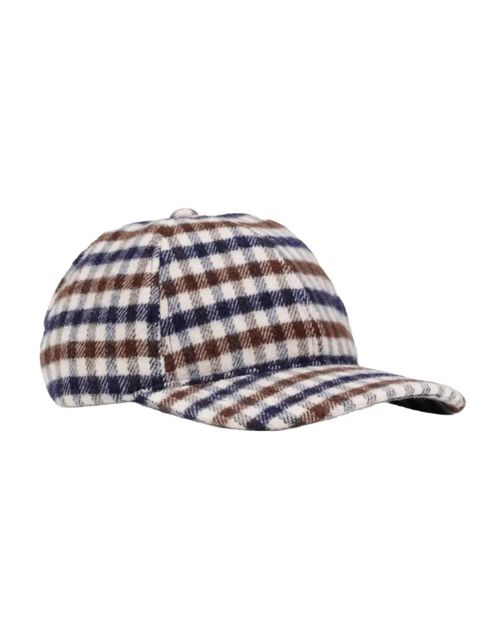 AQUASCUTUM Cappello Uomo AA_A004_CP003 AI 25/26 lana stile baseball con motivo check 28 CLUB CHECK