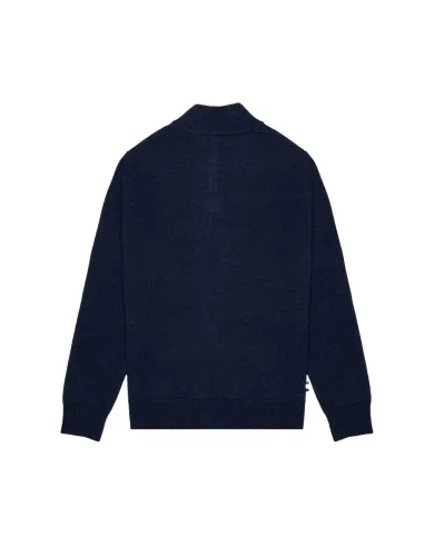 AQUASCUTUM Cardigan Uomo AA_A005_WO017 AI 25/26 con collo e mezza zip 11 NAVY