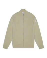 AQUASCUTUM Cardigan Uomo AA_A005_WO016 AI 25/26 con collo e zip 03 BEIGE