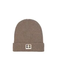 AQUASCUTUM Berretto Uomo AW_ICON_CP007 AI 25/26 beanie in lana con patch 38 KAKI