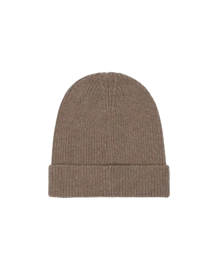 AQUASCUTUM Berretto Uomo AW_ICON_CP007 AI 25/26 beanie in lana con patch 38 KAKI