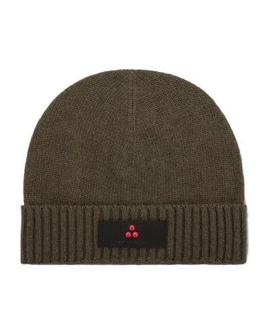 PEUTEREY Cappello Donna PED408699011947 SILLI 04 A-EP lana con nastro logato applicato 690 VERDE FOGLIAME