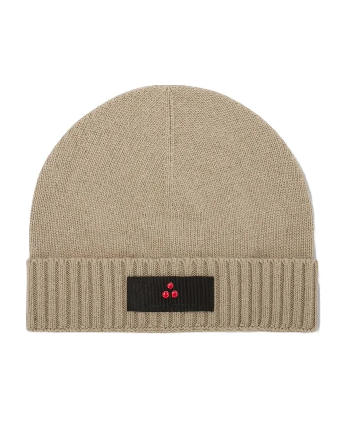 PEUTEREY Cappello Donna PED408699011947 SILLI 04 A-EP lana con nastro logato applicato 852 SESAMO