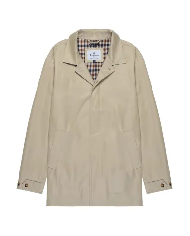 AQUASCUTUM Trench Uomo AA_B005_JK005 AI 25/26 waterproof con colletto check 03 BEIGE
