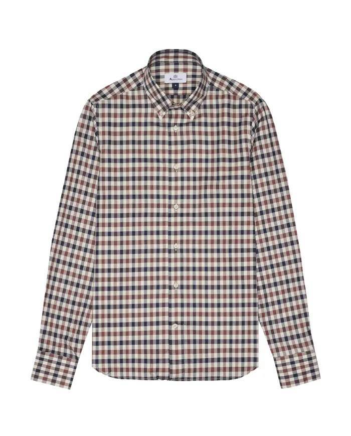 AQUASCUTUM Camicia Uomo AA_ICON_SH001 AI 25/26 cotone con fantasia check 28 CLUB CHECK