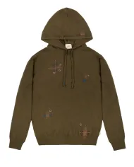 BOB Maglia Uomo CENTRAL R005 AI 25/26 lana con cappuccio fisso 012 MILITARE