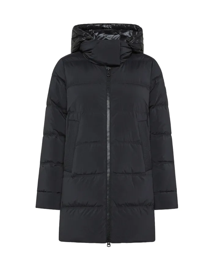 PEUTEREY Piumino Donna PED483801190986 UNIX MK BMAT AI 25/26 regular con cappuccio 808NR CORVO/ NERO