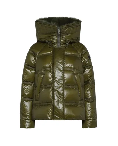 PEUTEREY Piumino Donna PED512301181752 TAKAN RP MID FUR AI 25/26 regular con colletto alzato 689 Verde Fogliame
