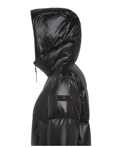 PEUTEREY Piumino Donna PED542401181950 SELECTRIC AI 25/26 lungo con cappuccio in nylon lucido 01 NERO