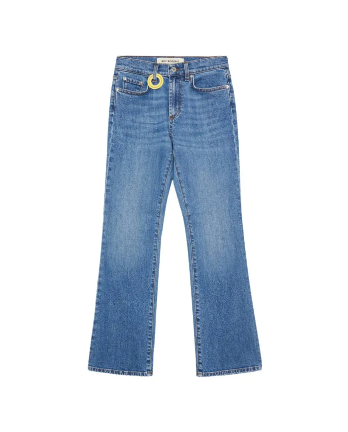 ROY ROGER'S Jeans Donna RND091CE082907 MARTA AI 25/26 a vita media flare fit 01 STONE 68