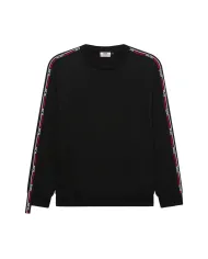 GCDS Felpa Uomo B2EM1501JD1 AI 25/26 a girocollo con bordino logato 99 BLACK