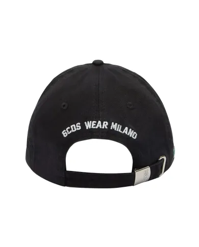 GCDS Cappello Uomo B2EU5800AK6 AI 25/26 cotone con ricamo logato 99 BLACK