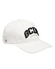 GCDS Cappello Uomo B2EU5800AK6 AI 25/26 cotone con ricamo logato 10 WHITE