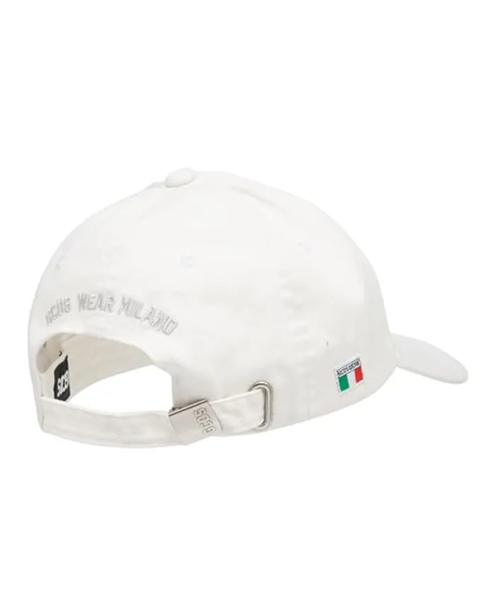 GCDS Cappello Uomo B2EU5800AK6 AI 25/26 cotone con ricamo logato 10 WHITE