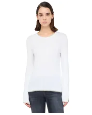 LIU JO Maglia Donna MF5226MS49I AI 25/26 girocollo con dettagli lurex 10701 BIANCO LANA