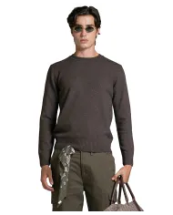 IMPURE Maglia Uomo CHARLIE WN8 AI 25/26 girocollo basico in lana 29 BROWN