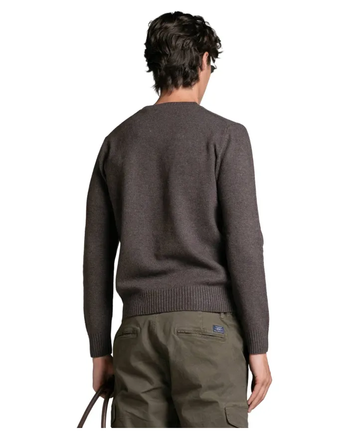 IMPURE Maglia Uomo CHARLIE WN8 AI 25/26 girocollo basico in lana 29 BROWN
