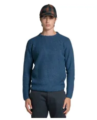 IMPURE Maglia Uomo GARY WN8 AI 25/26 girocollo in costina 139 DENIM