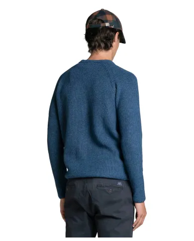 IMPURE Maglia Uomo GARY WN8 AI 25/26 girocollo in costina 139 DENIM