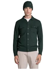 IMPURE Overshirt Uomo ZACK WN8 AI 25/26 con colletto e tasche frontali 04 DK.GREEN