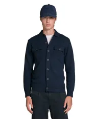 IMPURE Overshirt Uomo ZACK WN8 AI 25/26 con colletto e tasche frontali 01 NAVY