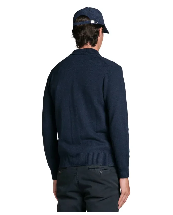 IMPURE Overshirt Uomo ZACK WN8 AI 25/26 con colletto e tasche frontali 01 NAVY