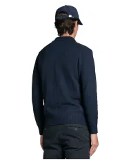 IMPURE Overshirt Uomo ZACK WN8 AI 25/26 con colletto e tasche frontali 01 NAVY