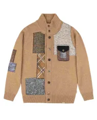 BOB Giubbotto Uomo CURT R00534 AI 25/26 lana con motivo patch 08 BISCOTTO