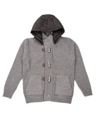 BOB Maglia Uomo ALCATRAZ AI 25/26 lana con cappuccio trapuntato 13 CASTORO