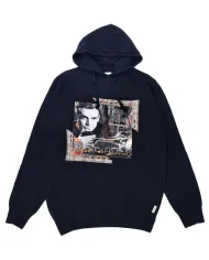 BOB Maglia Uomo BRUCE VR03268 AI 25/26 lana con stampa dotato di cappuccio 02 NAVY