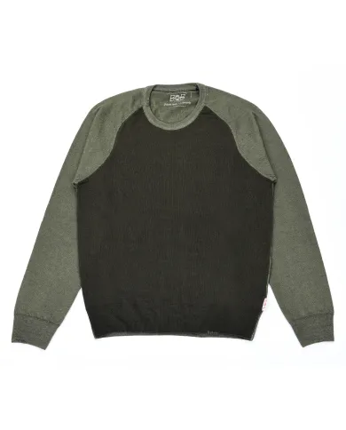 BOB Maglia Uomo CAMERON AI 25/26 slim casual con maniche in contrasto 05 BOSCO